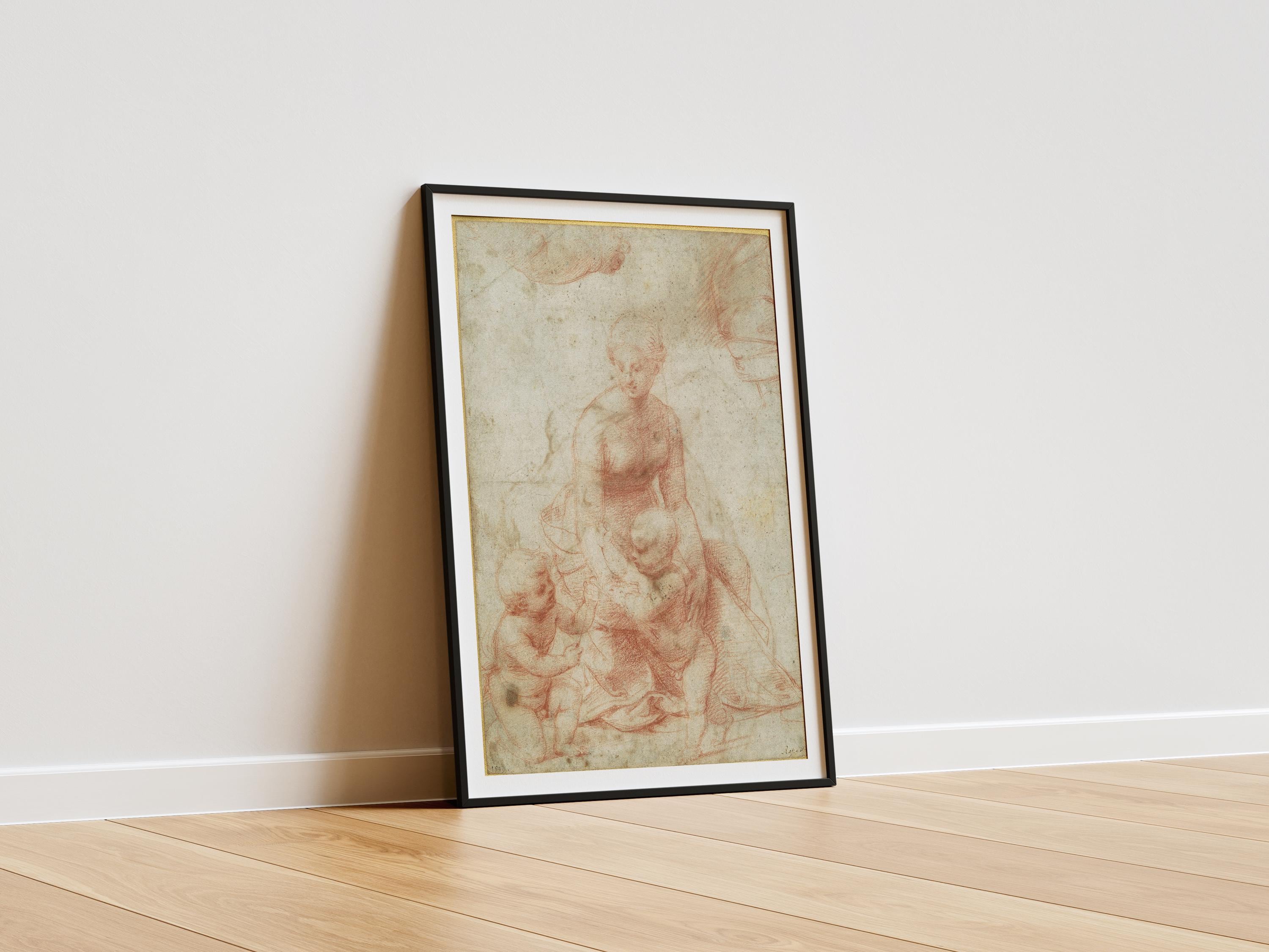 Madonna and Child with the Infant Saint John the Baptist By Raphael | 24 x 36”