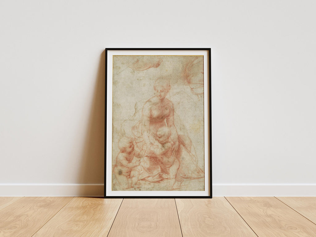 Madonna and Child with the Infant Saint John the Baptist By Raphael | 24 x 36”