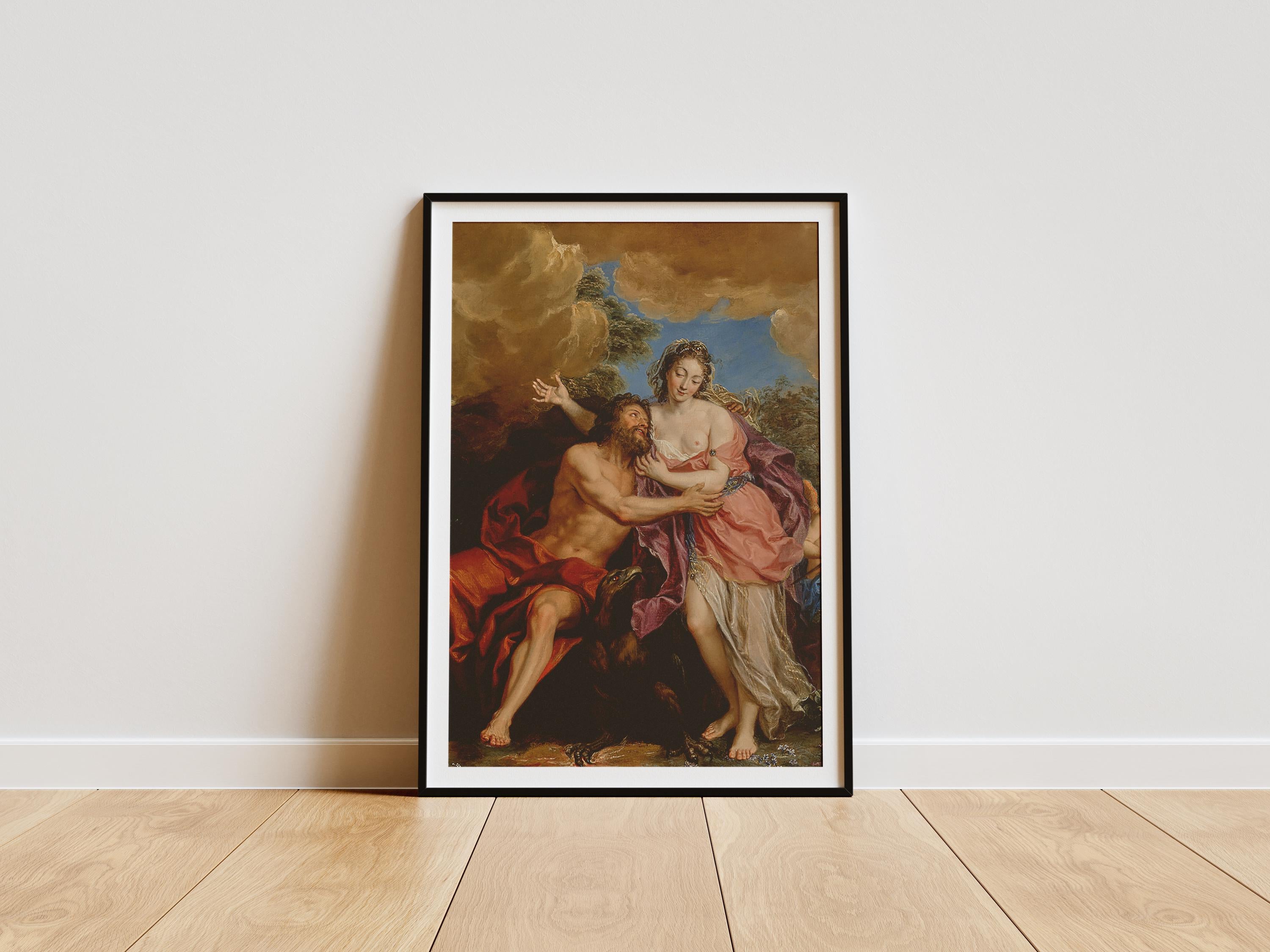 Jupiter and Juno on Mount Ida by Antoine Coypel Painting Poster | 24" x 36"