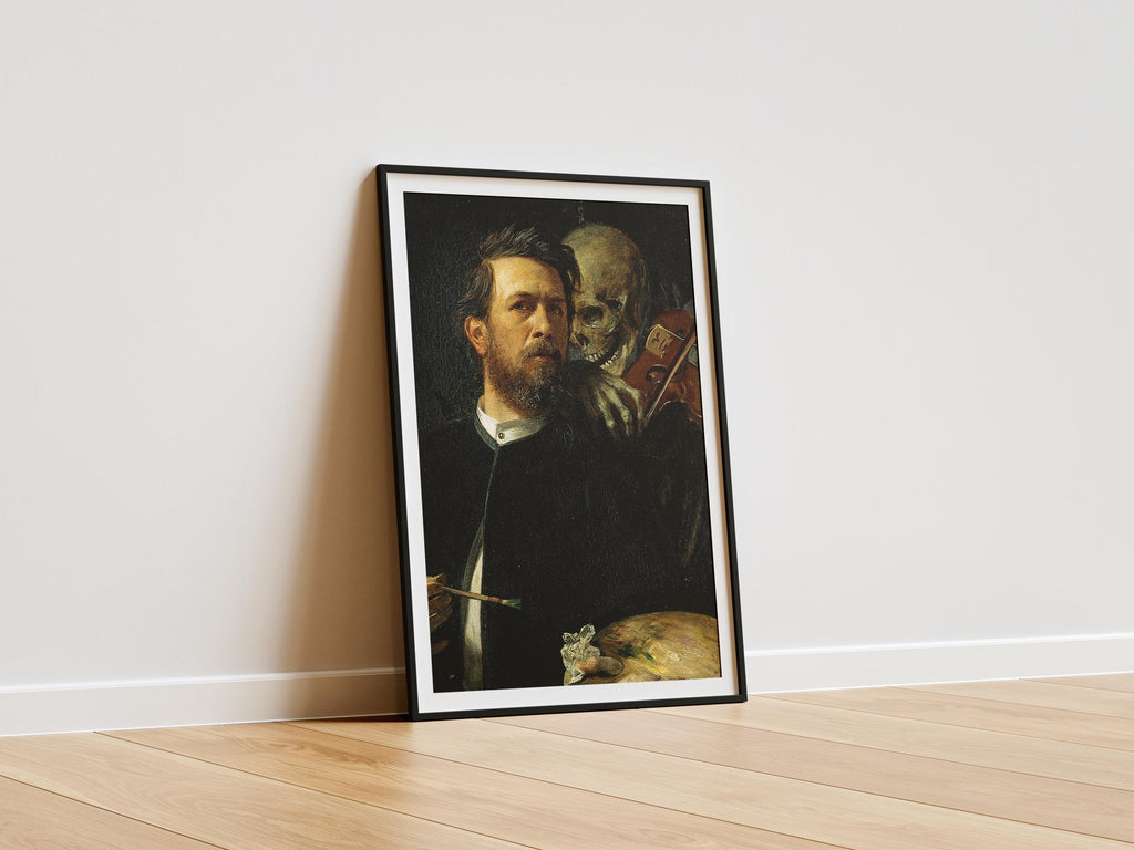 Self-Portrait with Death Playing the Fiddle By Arnold Böcklin | 24 x 36”
