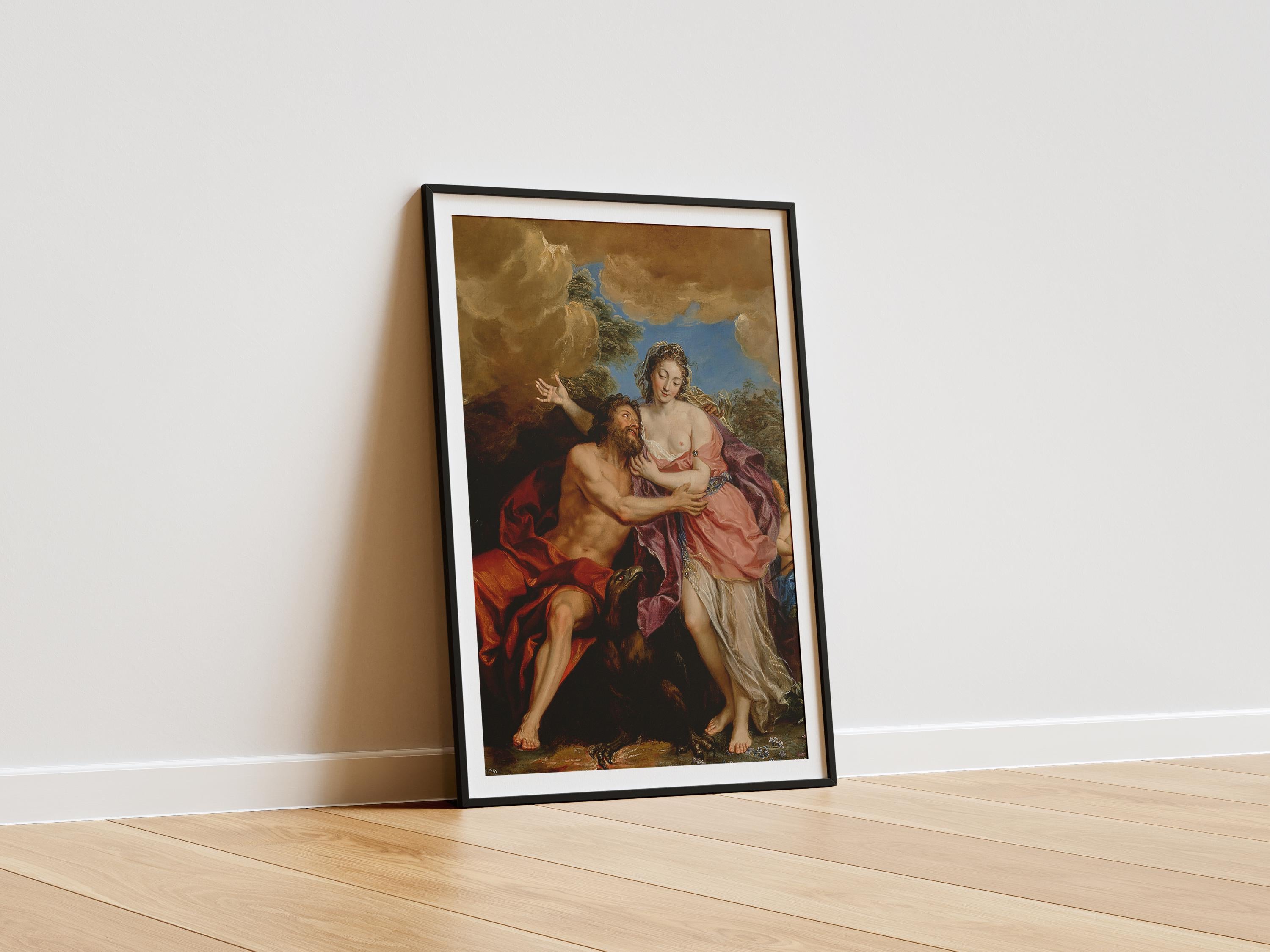 Jupiter and Juno on Mount Ida by Antoine Coypel Painting Poster | 24" x 36"
